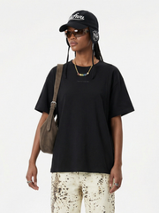 PineWind - Breathable Cotton Letter Print T-Shirts