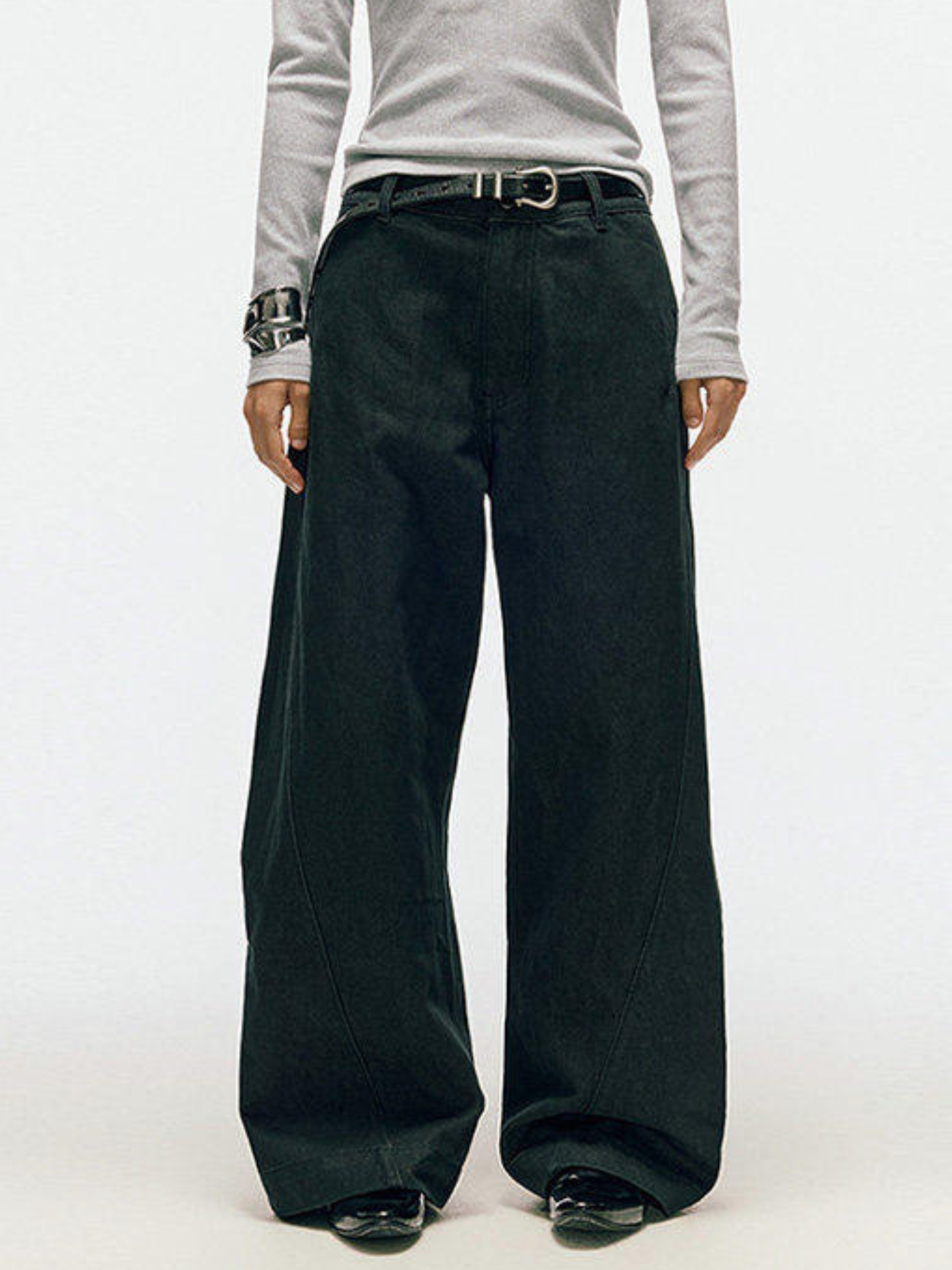 SandDune - Pleated Curved-Leg Utility Pants