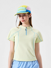 ChillChair - Women's Quick-Dry Antibacterial Half-Zip Performance T-Shirt