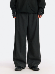 FernGully - Unisex Breathable Striped Relaxed Drape Wide-Leg Pants