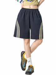 Plackart - Unisex Striped Lightweight Breathable Shorts