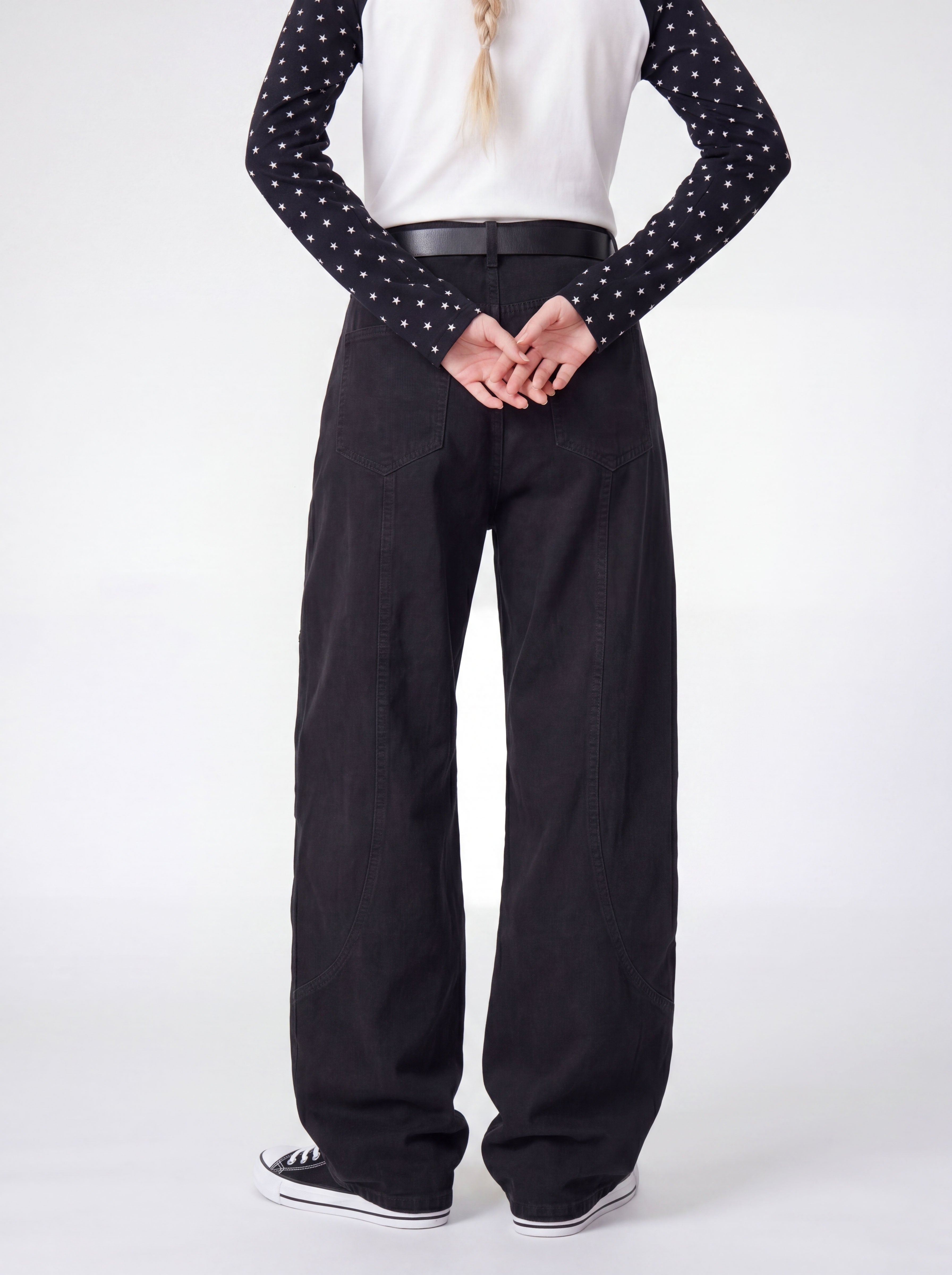 Dewpoint - Unisex Button Straight-Leg Wide Cargo Pants