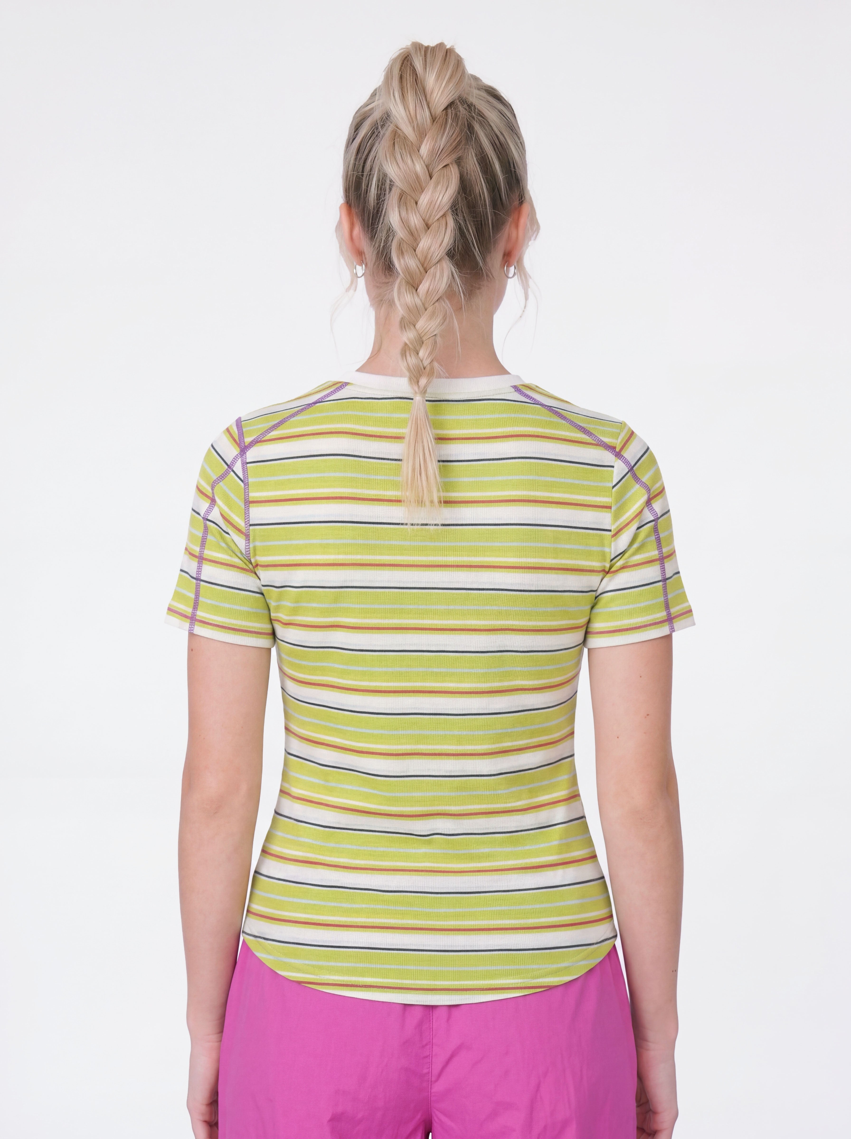 Alpenglow - Women's Breathable Quick-Dry Color-Block Stripe T-Shirt