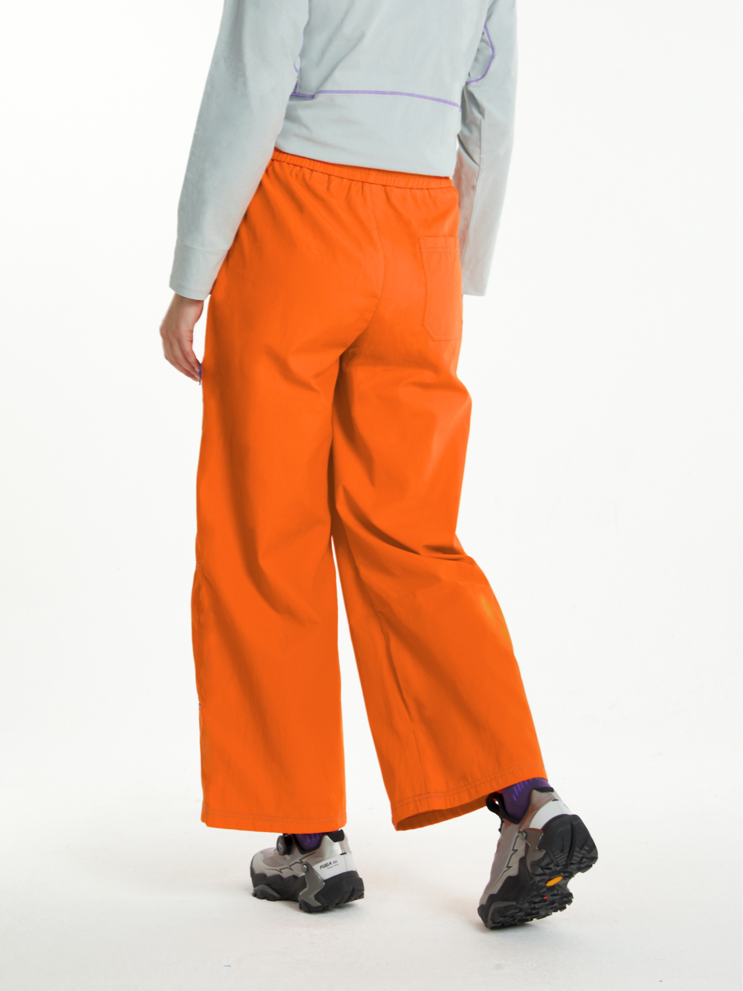 FoxView - Three-Proof Colorblock Striped Curved-Cut Pants