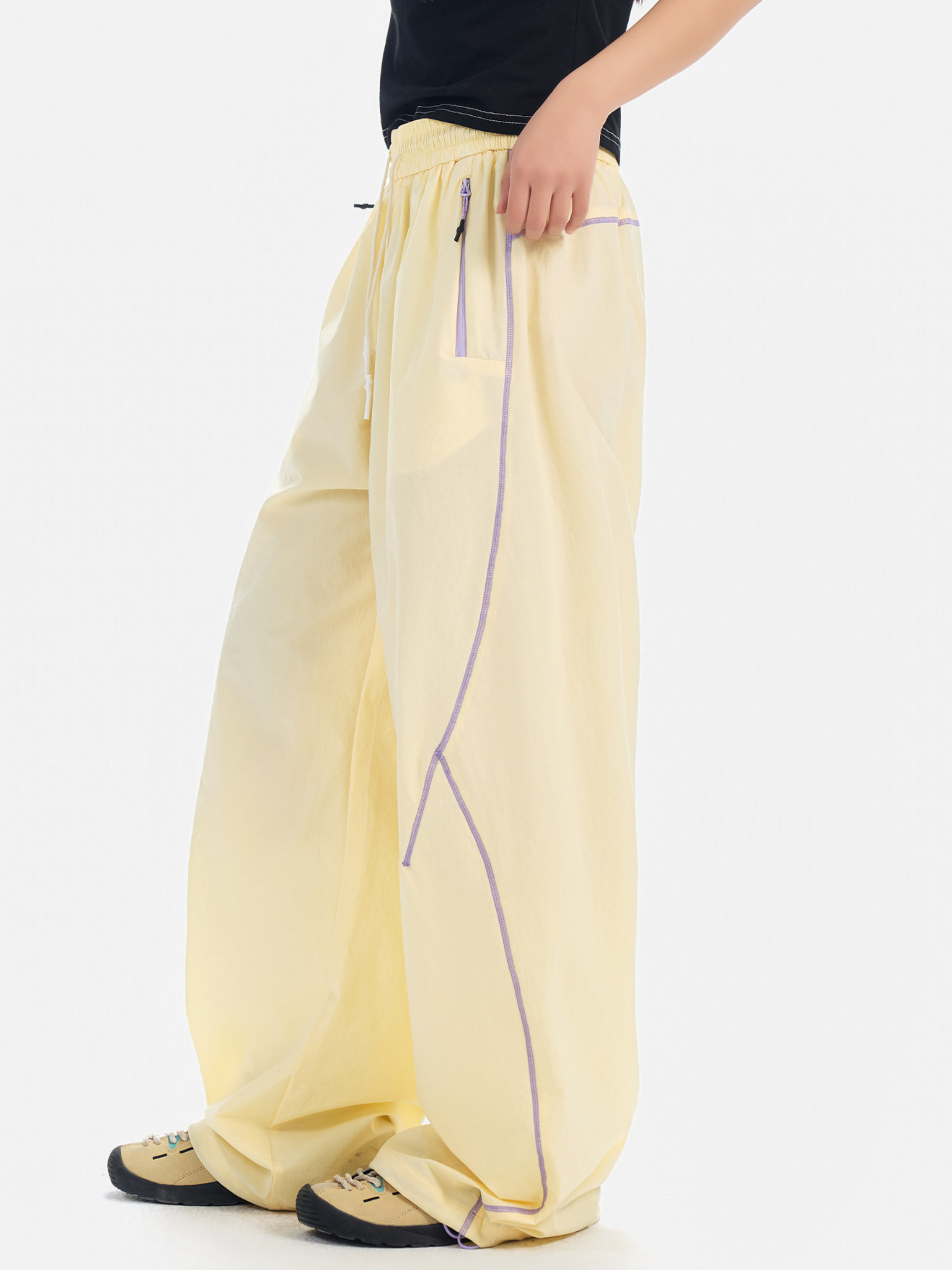Oakfall - Unisex Water-Repellent Contrast Stitch Wide-Leg Pants