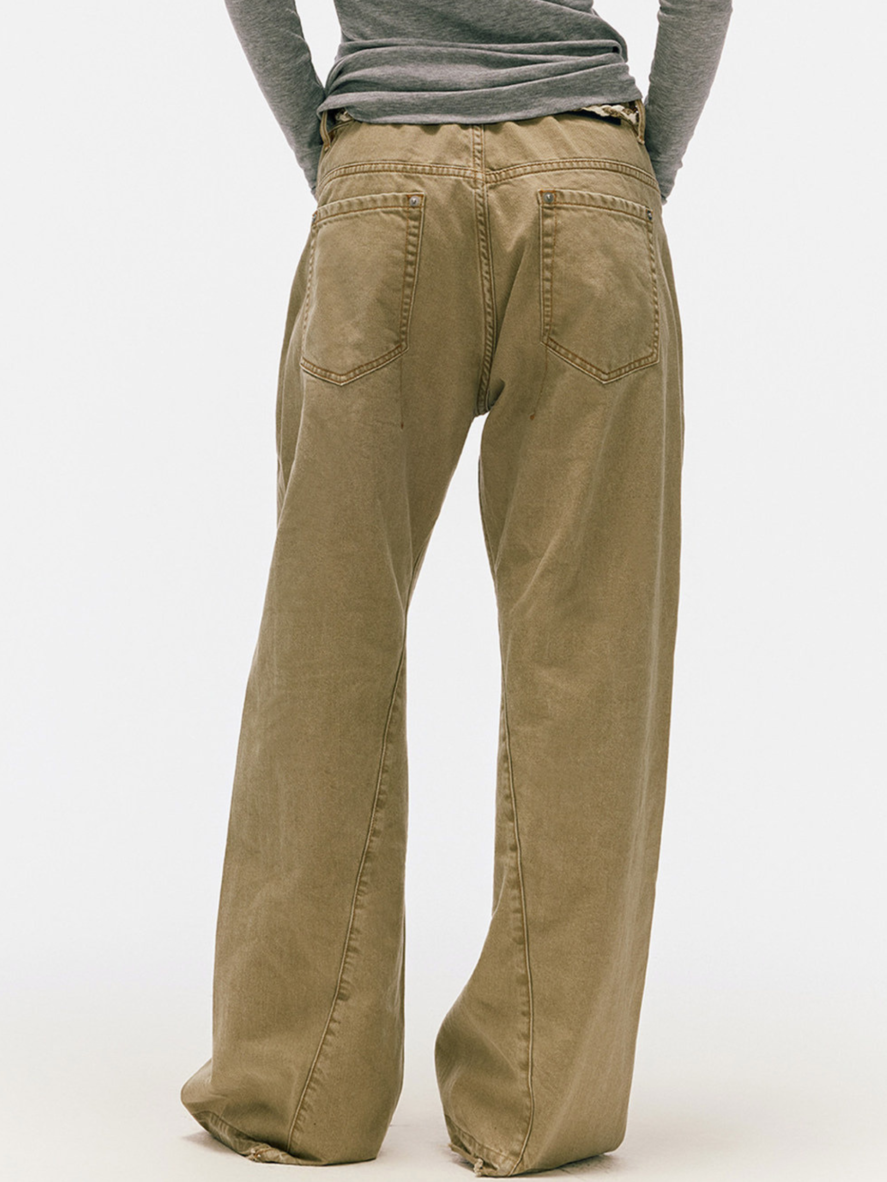 FreeSpirit - Slub Cotton Curved-Leg Pants